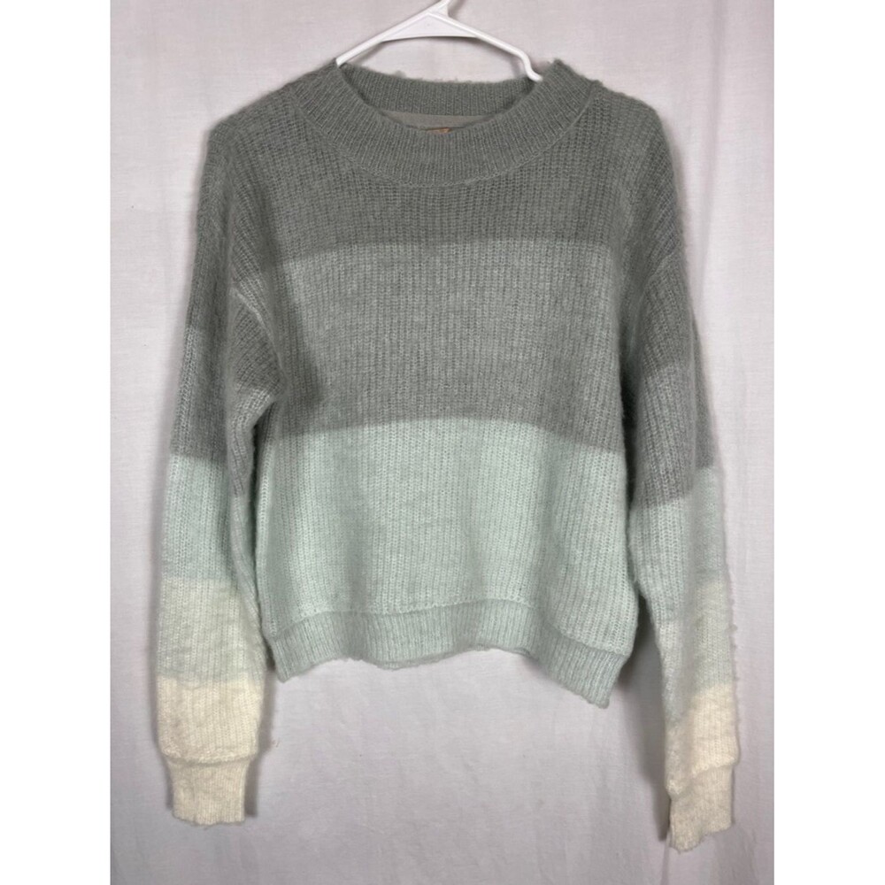 Free People Autumn Sky Pullover Sweater Cloud Combo